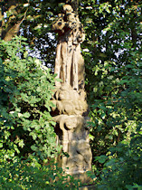 Stvolínky, socha sv. Antonína u silnice do Zahrádek